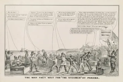 The Way They Wait For The Steamer At Panama
