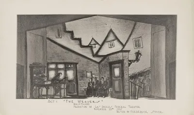 The Weavers Act 1 Shop Interior Against City Rooftops