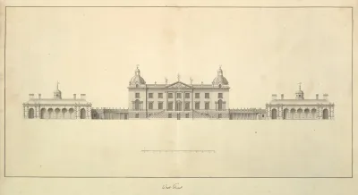 The West Front Of Houghton Hall Norfolk Elevation
