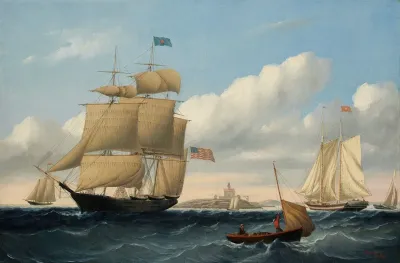 The Whaleship Emma C Jones Off Round Hills New Bedford