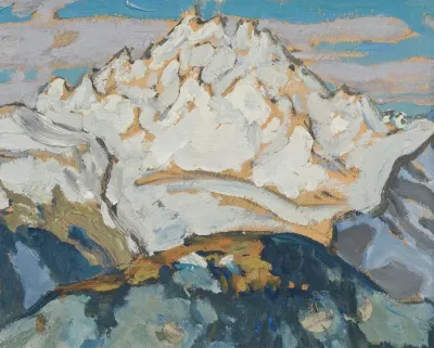 The White Mountain Top Study From Switzerland