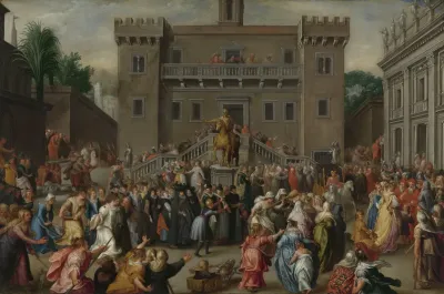 The Women Of Rome Gathering At The Capitol