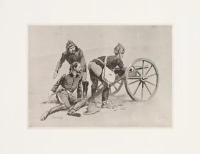 The Wounding Of Lieutenant Hawthorne The Hotchkiss Gun Playing On The Cave