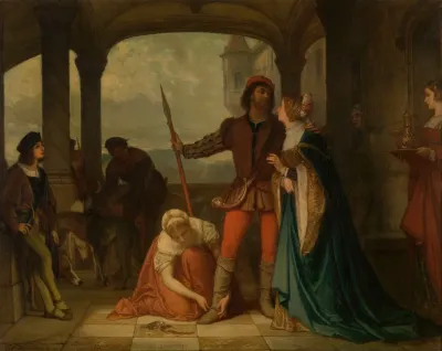 The Young Francois I Of France Goes Out Hunting