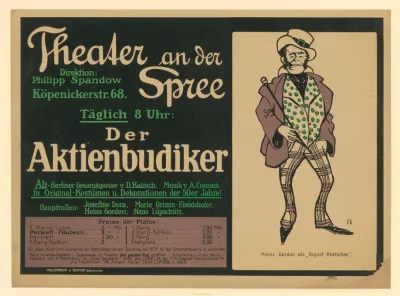 Theater An Der Spree Der Aktienbudiker Heinz Gordon Als Aujust Knetschke