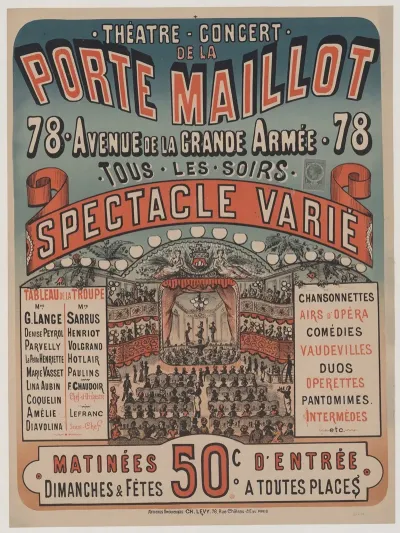 Theatre Concert De La Porte Maillot Tous Les Soirs Spectacle Varie