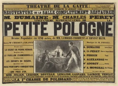 Theatre De La Gaite Vingt Unieme Representation De La Petite Pologne