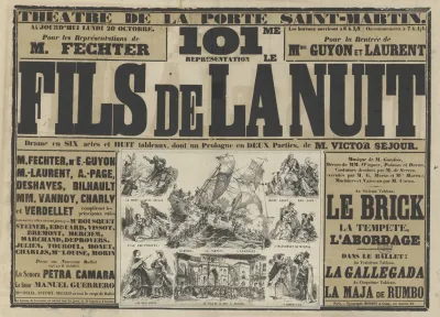 Theatre De La Porte Saint Martin 101eme Representation Le Fils De La Nuit