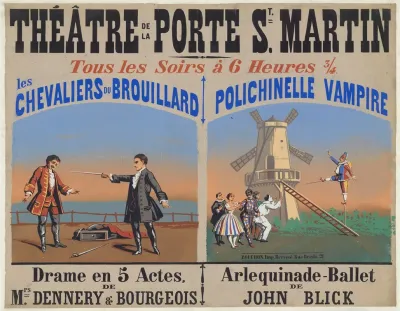 Theatre De La Porte Saint Martin Les Chevaliers Du Brouillard Drame En 5 Actes De Mrs Dennery Et Bourgeois