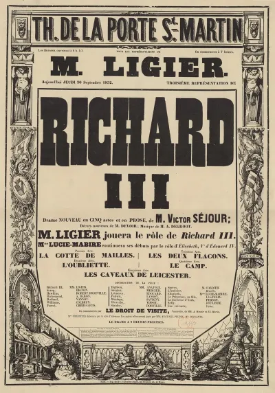 Theatre De La Porte Saint Martin Pour Les Representations De M Ligier Richard Iii 2