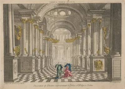 Theatre Decoration Representing Oedipus Palace In Thebes