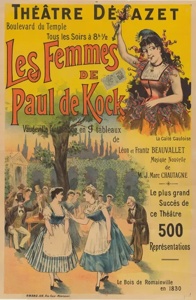 Theatre Dejazet Boulevard Du Temple Les Femmes De Paul De Kock