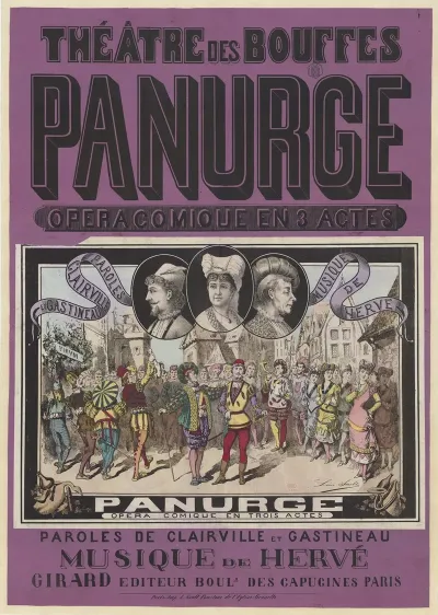 Theatre Des Bouffes Panurge Opera Comique En 3 Actes