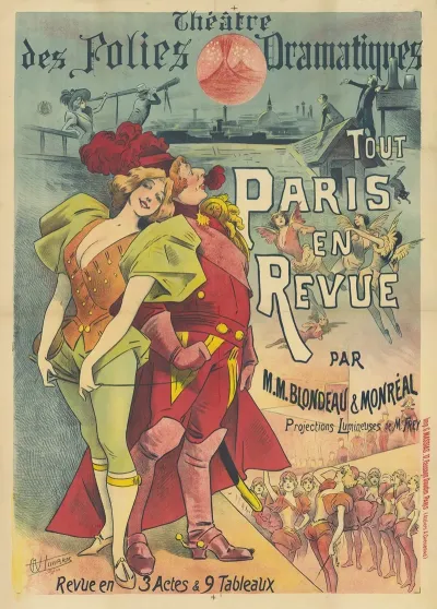Theatre Des Folies Dramatiques Tout Paris En Revue Par Mm Blondeau Monreal