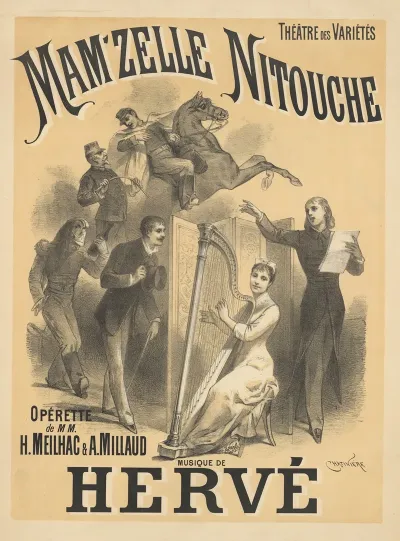 Theatre Des Varietes Mamzelle Nitouche Operette De Mm H Meilhac Et A Millaud