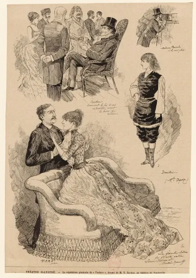 Theatre Illustre La Repetition Generale De Foedera Drame De M V Sardou Au Theatre Du Vaudeville