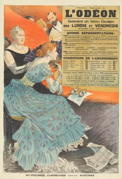 Theatre National De Lodeon Abonnement Aux Soirees Classiques Quatrieme Annees 1890 1891