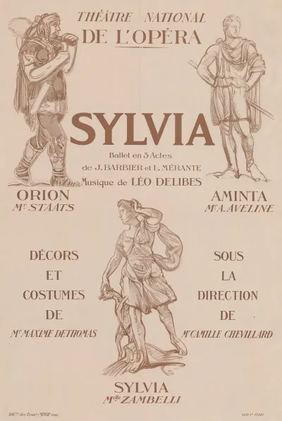 Theatre National De Lopera Sylvia Ballet En 3 Actes De J Barbier Et L Merante