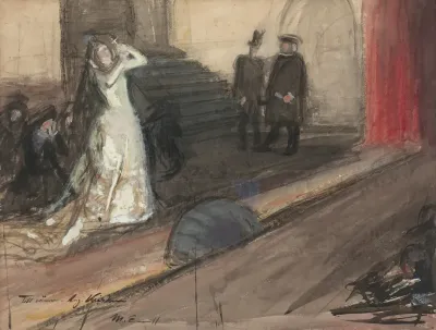 Theatre Scene Ida Aalberg As Maria Stuart