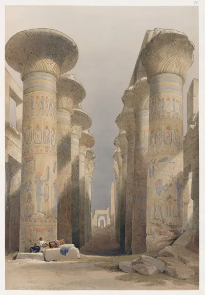 Thebes Great Hall At Karnak Nov 28 1838
