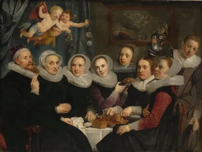 Theodorus Schrevelius And His Family At The Table