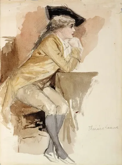 Therese Lainville Dressed As In The 18th Century