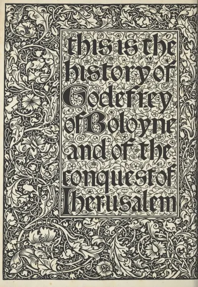 This Is The History Of Godfrey Of Boloyne And Of The Conquest Of Jerusalem Titlepage