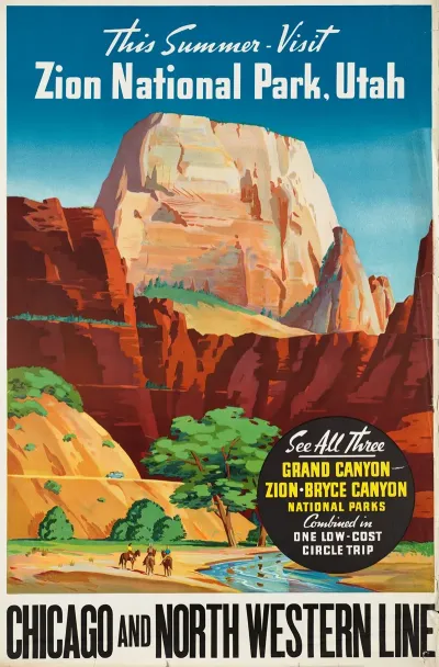 This Summer Visit Zion National Park Utah Chicago And North Western Line
