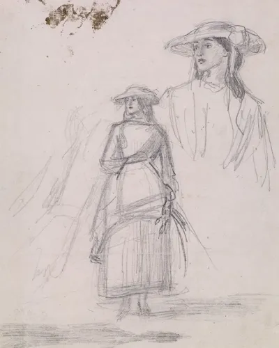 Thomas Hoods Ruth Two Figure Sketches