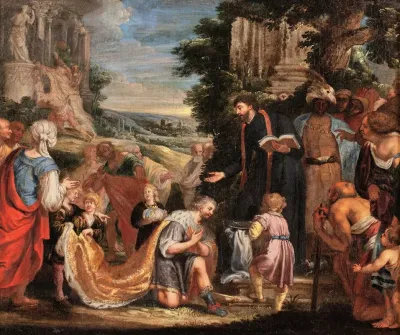 Thomas The Apostle Baptising The Indo Parthian King Gudnaphar