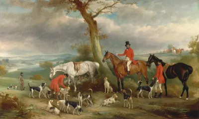 Thomas Wilkinson M F H With The Hurworth Foxhounds