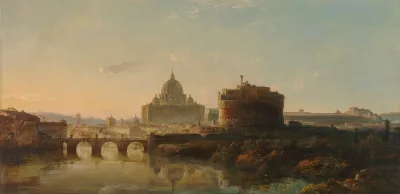 Thou Hast The Sunsets Glow Rome For Thy Dower Flushing The Cypress Tree Temple And Tower
