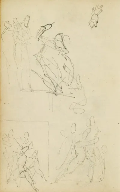 Three Compositional Studies Of Figure Group