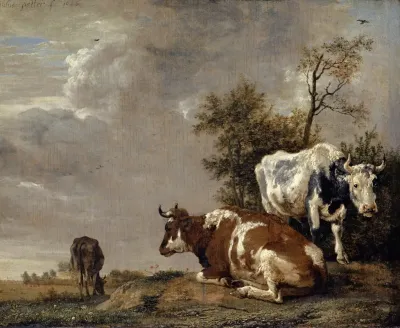 Three Cows On A Pasture