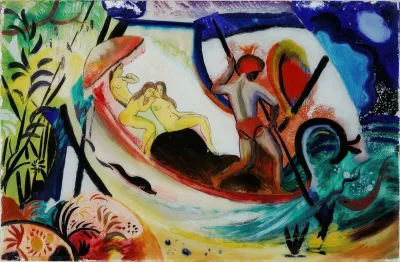Three Girls In A Barque