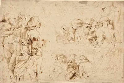 Three Groups Of Apostles In A Last Supper