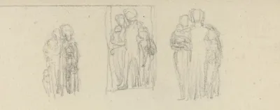 Three Groups Of Figures Parents And Children