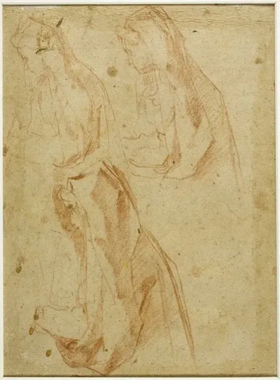 Three Half Length Studies Of Veiled Female Figure