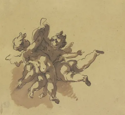 Three Hovering Putti