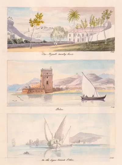 Three Images Don Miguels Country House Belem On The Tagus Towards Belem