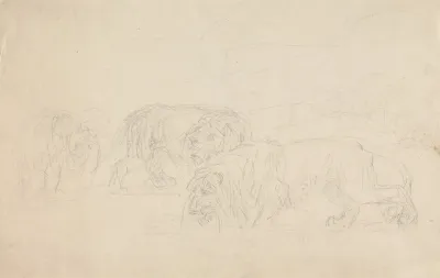 Three Lions Prowling