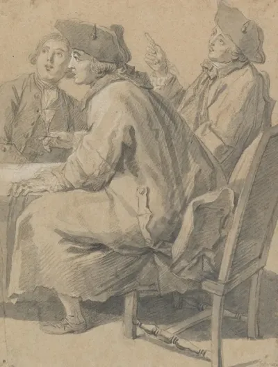 Three Men At A Table