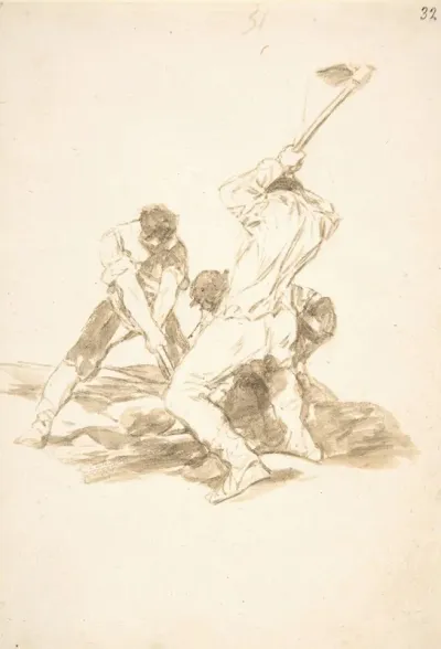 Three Men Digging