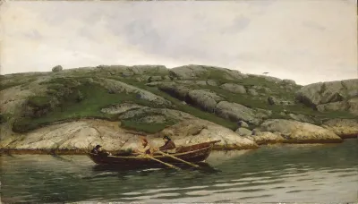 Three Men In A Rowing Boat