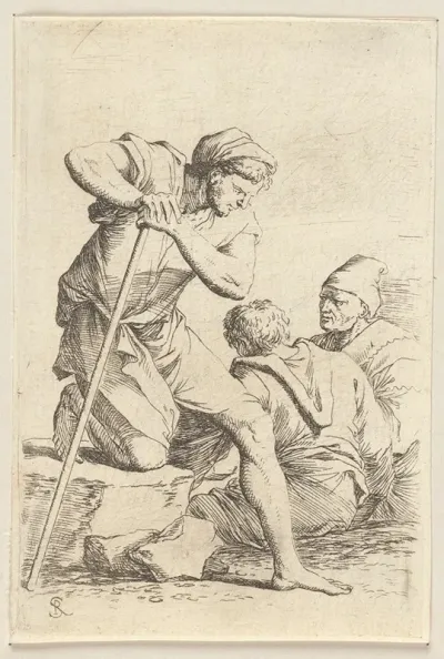 Three Men In Conversation