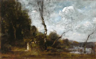 Three Peasant Women By A Wood