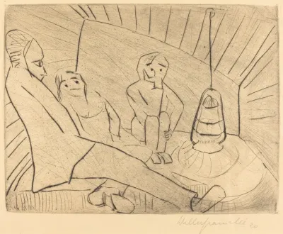 Three People In An Atelier
