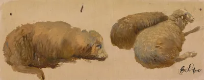 Three Sheep At Rest