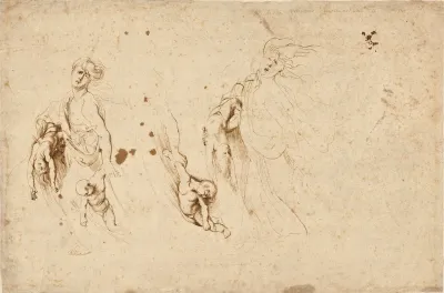 Three Sketches For Medea And Her Children