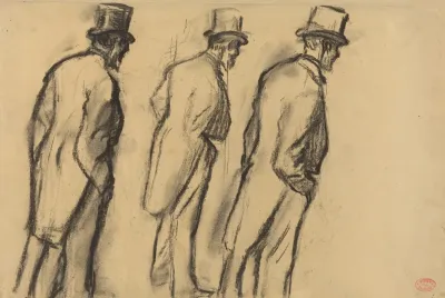Three Studies Of Ludovic Halevy Standing